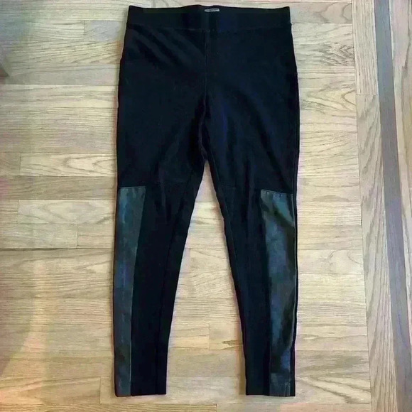 Vince Camuto Leggings with Leather Detail - Picture 1 of 5